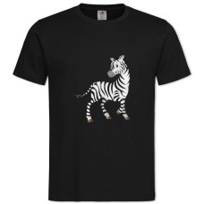 TZebra Stands On Three Legs -shirt with Print Zebra Stands On Three Legs - 2XL black