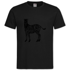 TShadow Of Zebra -shirt with Print Shadow Of Zebra - 2XL black