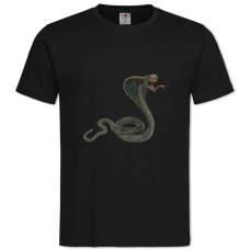 Футболка с принтом Злая Змея - 2XL черная