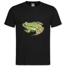 Футболка с принтом Зеленая Лягушка - 2XL черная