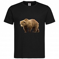 Футболка с принтом Бурый Медведь - 2XL черная