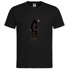 Футболка с принтом Большой Медведь Стоит - 2XL черная