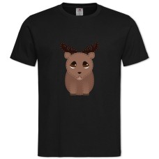 TCute Dear From Cartoon Print -shirt with Print Cute Dear From Cartoon Print - 2XL black