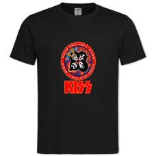 Футболка с принтом Кисс 2 - 2XL черная