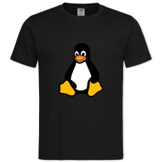 Футболка с принтом Пингвин Из Мультфильма - 2XL черная