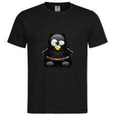 Футболка с принтом Пингвин Бэтмен - 2XL черная