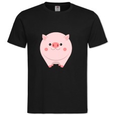 TCute Pig -shirt with Print Cute Pig - 2XL black