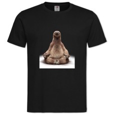 TSloth Sits -shirt with Print Sloth Sits - 2XL black