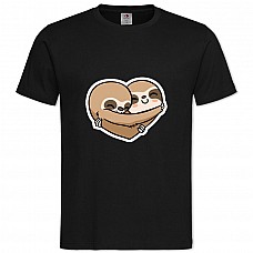 TTwo Sloths -shirt with Print Two Sloths - 2XL black
