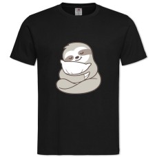 TSloth With Pillow -shirt with Print Sloth With Pillow - 2XL black