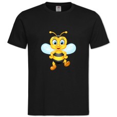 Футболка с принтом Смешная Пчела Из Мультфильма - 2XL черная