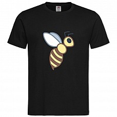 Футболка з принтом Бджола - 2XL чорна