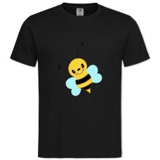 TCute Bee From Cartoon -shirt with Print Cute Bee From Cartoon - 2XL black