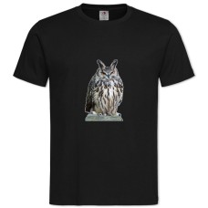 TAngry Funny Owl -shirt with Print Angry Funny Owl - 2XL black