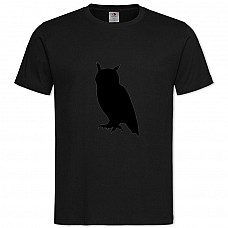 Футболка с принтом Черная Тень Совы - 2XL черная