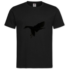 Футболка с принтом Утка Летит - 2XL черная