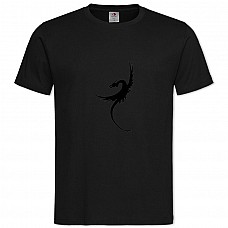 Футболка с принтом Дракон - 2XL черная