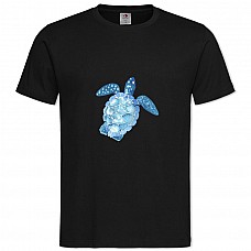 Футболка с принтом Черепаха - 2XL черная