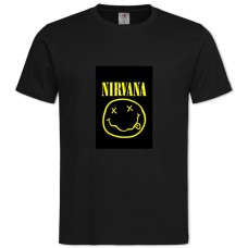 Футболка с принтом Нирвана - 2XL черная