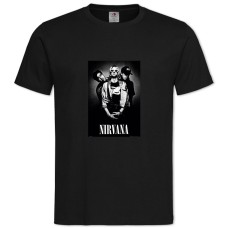 Футболка с принтом Нирвана 2 - 2XL черная