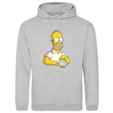 Hoodie with Print The Simpsons Homer Simpson - 2XL grey