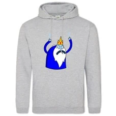 Hoodie with Print Adventure Time Ice King - 2XL grey