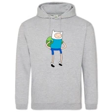Hoodie with Print Adventure Time Finn The Human - 2XL grey