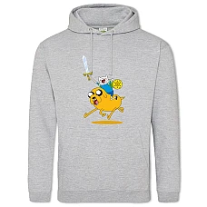 Hoodie with Print Adventure Time Jake And Finn - 2XL grey
