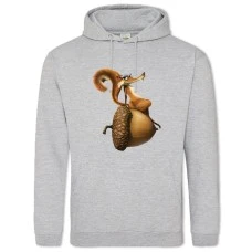 Hoodie with Print Ice Age Squirrel Skratti - 2XL grey