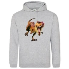 Hoodie with Print Ice Age Angry Dinosaur - 2XL grey