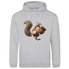 Hoodie with Print Ice Age Scrat And Acorns - 2XL grey