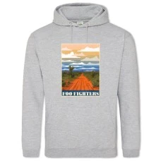 Худи с принтом Фу Файтерз - 2XL серый