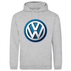 Hoodie with Print Logo Volkswagen - 2XL grey