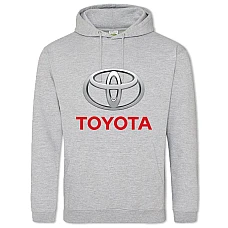 Hoodie with Print Logo Toyota - 2XL grey