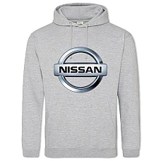 Hoodie with Print Logo Nissan - 2XL grey