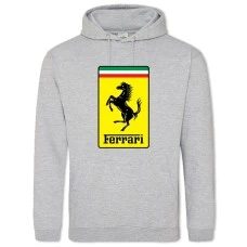 Hoodie with Print Logo Ferrari - 2XL grey