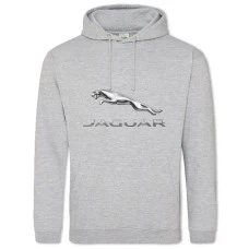 Hoodie with Print Logo Jaguar - 2XL grey