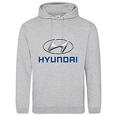Hoodie with Print Logo Hyundai - 2XL grey