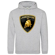 Худи с принтом Логотип Ламборгини - 2XL серый