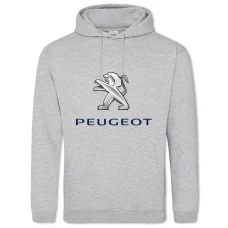 Hoodie with Print Logo Peugeot - 2XL grey