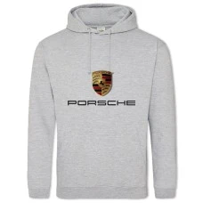 Hoodie with Print Logo Porsche - 2XL grey