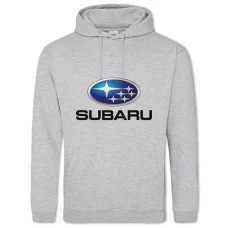 Hoodie with Print Logo Subaru - 2XL grey