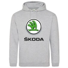 Hoodie with Print Logo Skoda - 2XL grey