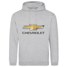 Hoodie with Print Logo Chevrolet - 2XL grey