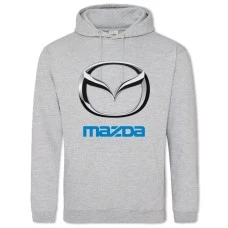 Hoodie with Print Logo Mazda - 2XL grey