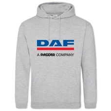 Hoodie with Print Logo Daf - 2XL grey