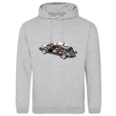 Худи с принтом Скелетон Авто 15 - 2XL серый