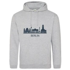 Худи с принтом Берлин - 2XL серый