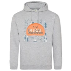 Hoodie with Print Dubai - 2XL grey