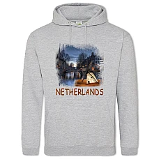 Худи с принтом Нидерланды - 2XL серый